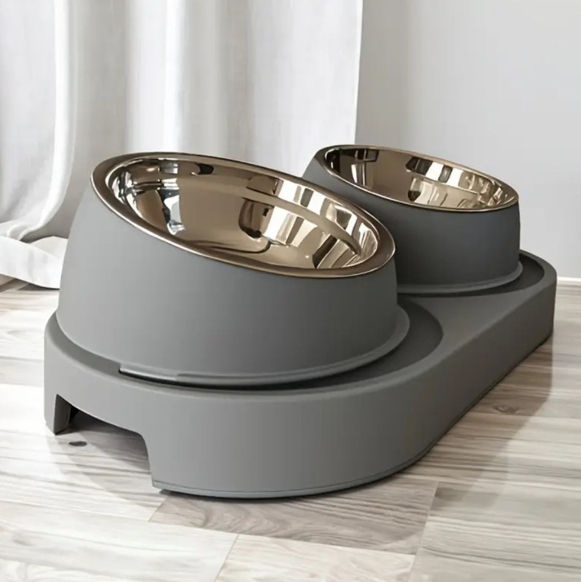Elevated Double Pet Food & Water Bowl