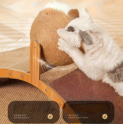 Ferris Wheel-Shaped Cat Scratching Ball and Board