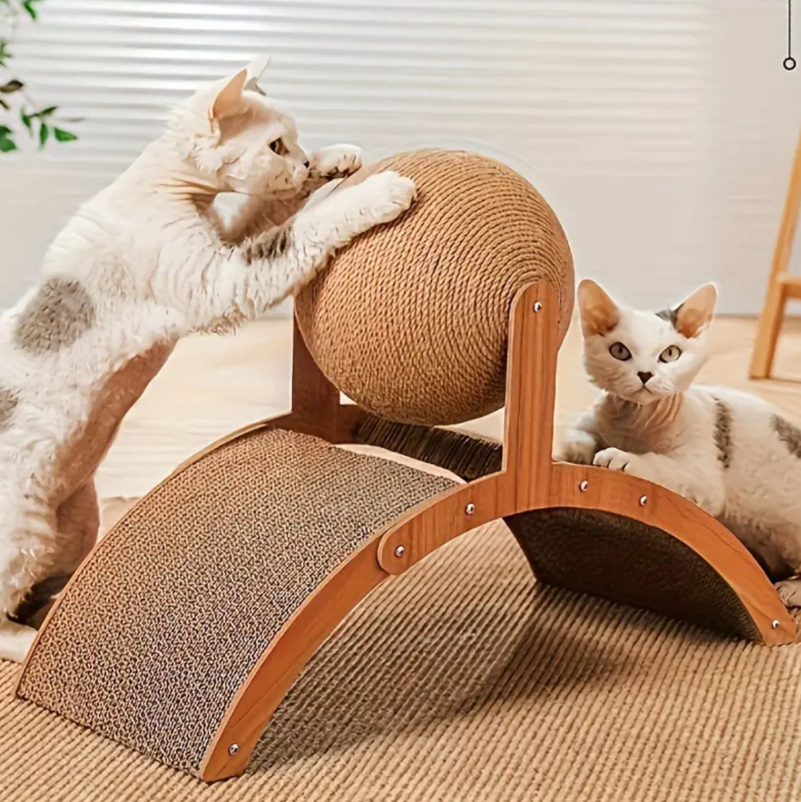 Ferris Wheel-Shaped Cat Scratching Ball and Board