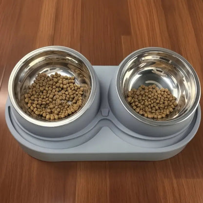 Elevated Double Pet Food & Water Bowl