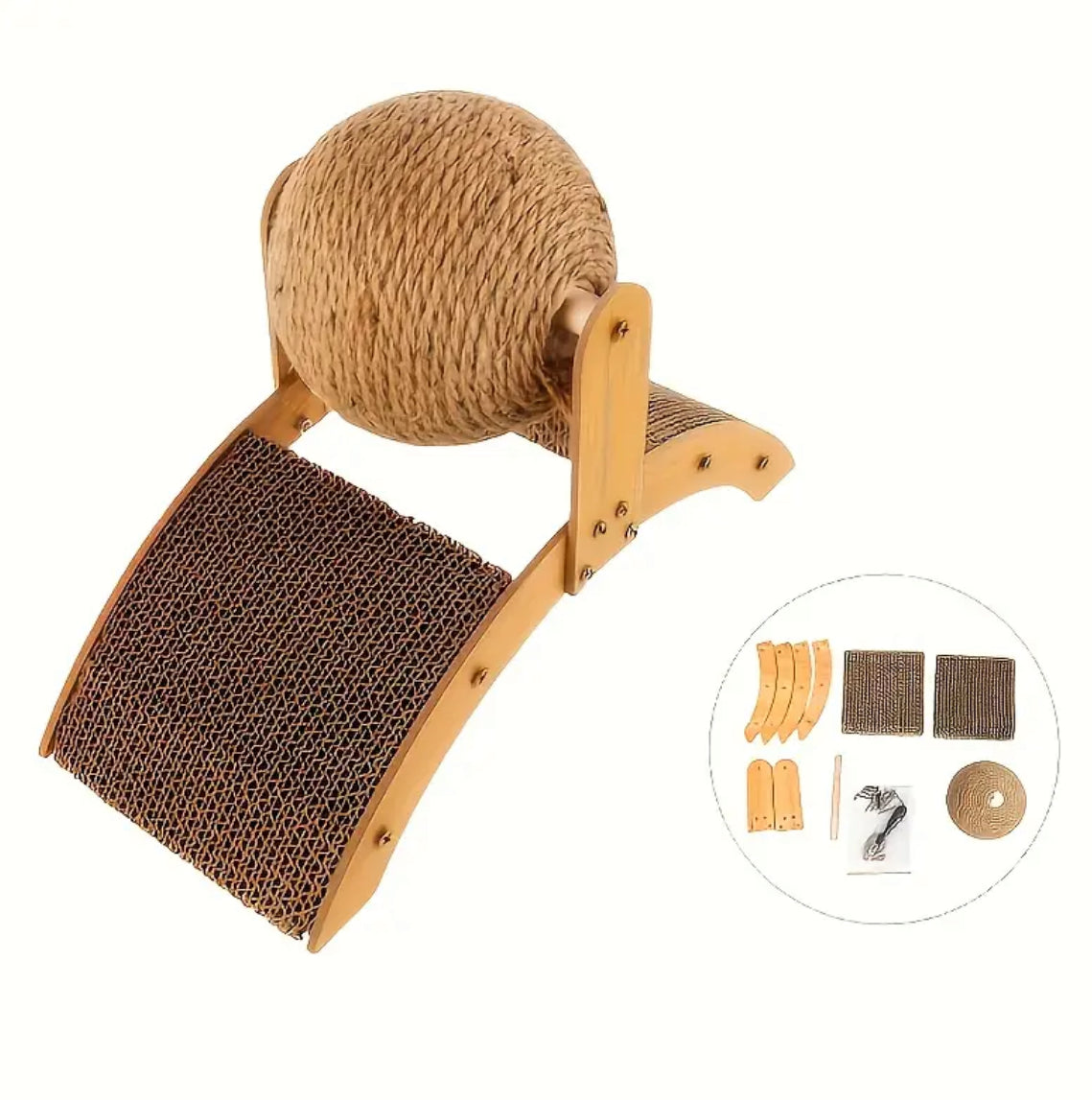 Ferris Wheel-Shaped Cat Scratching Ball and Board