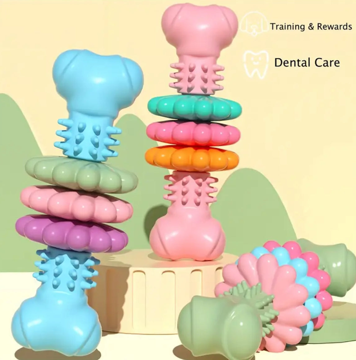 Indestructible Dog Chew Bone Toy