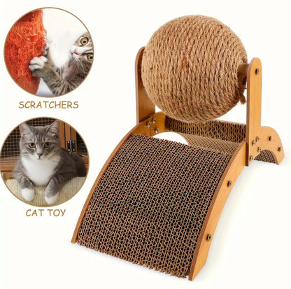 Ferris Wheel-Shaped Cat Scratching Ball and Board