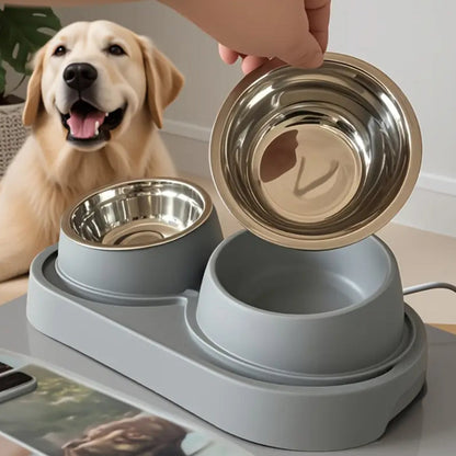 Elevated Double Pet Food & Water Bowl