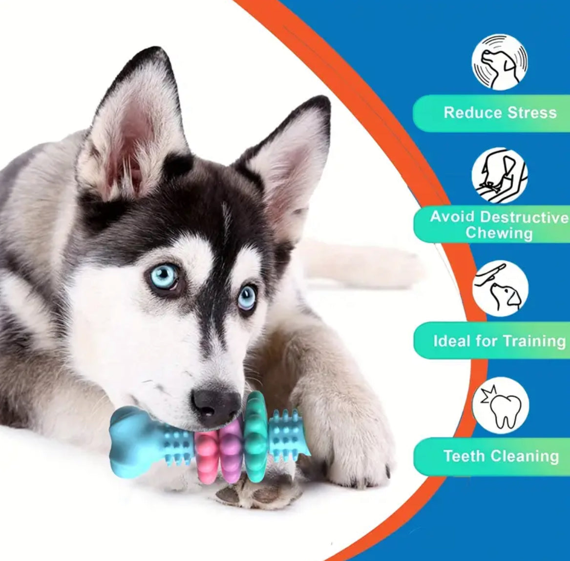 Indestructible Dog Chew Bone Toy