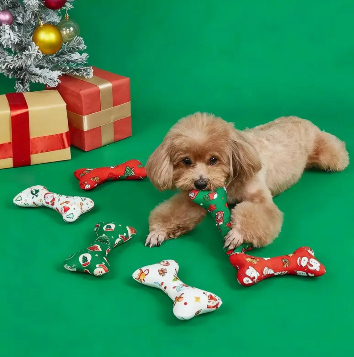 Squeaky Dog Toy Bone