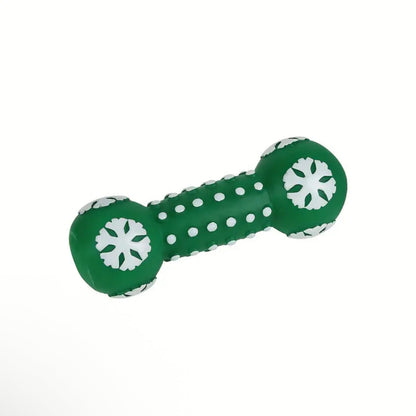 Christmas series dog squeaky dumbbells